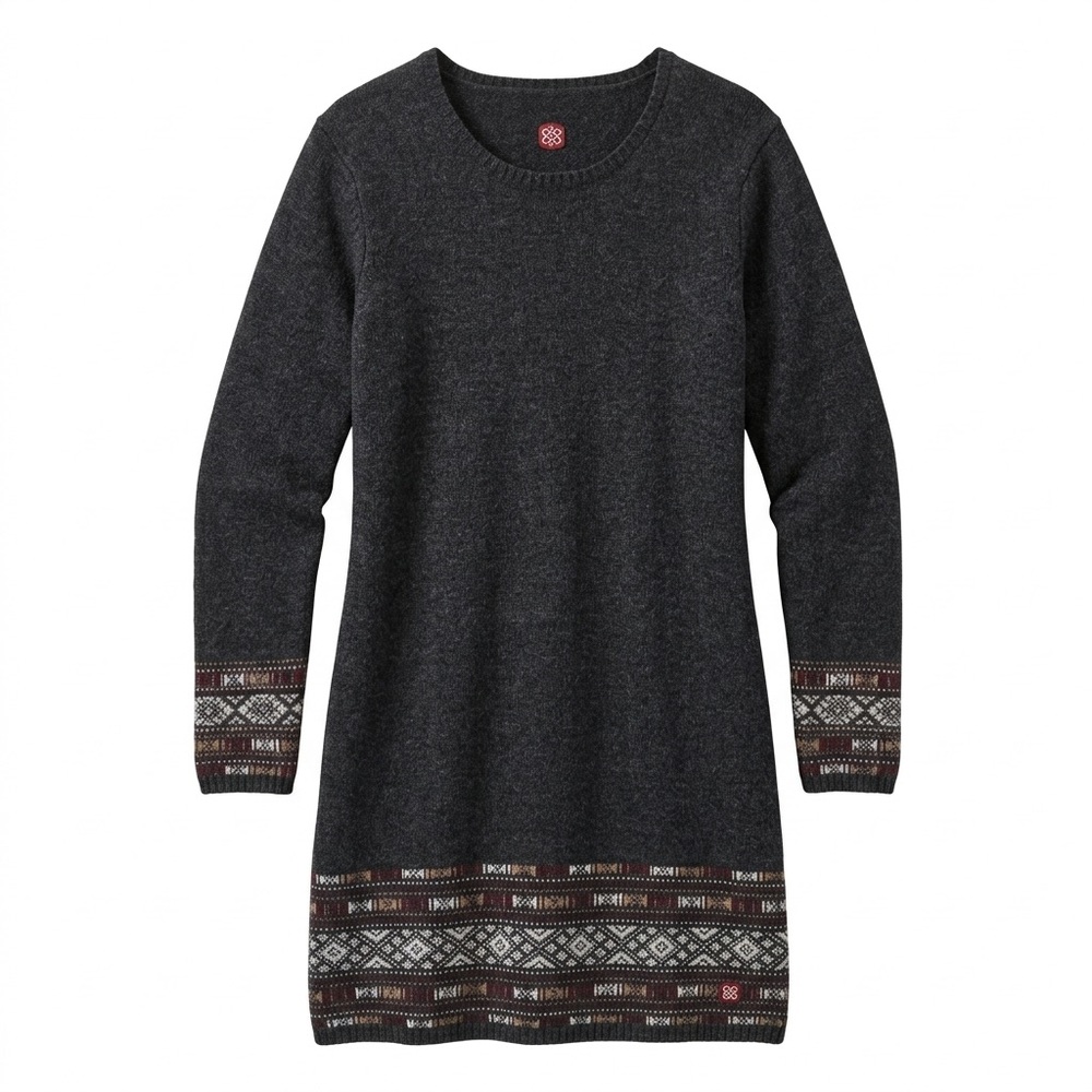 Sherpa Adventure Gear Merino & Alpaca Blend Fair Isle Sweater Dress - Large